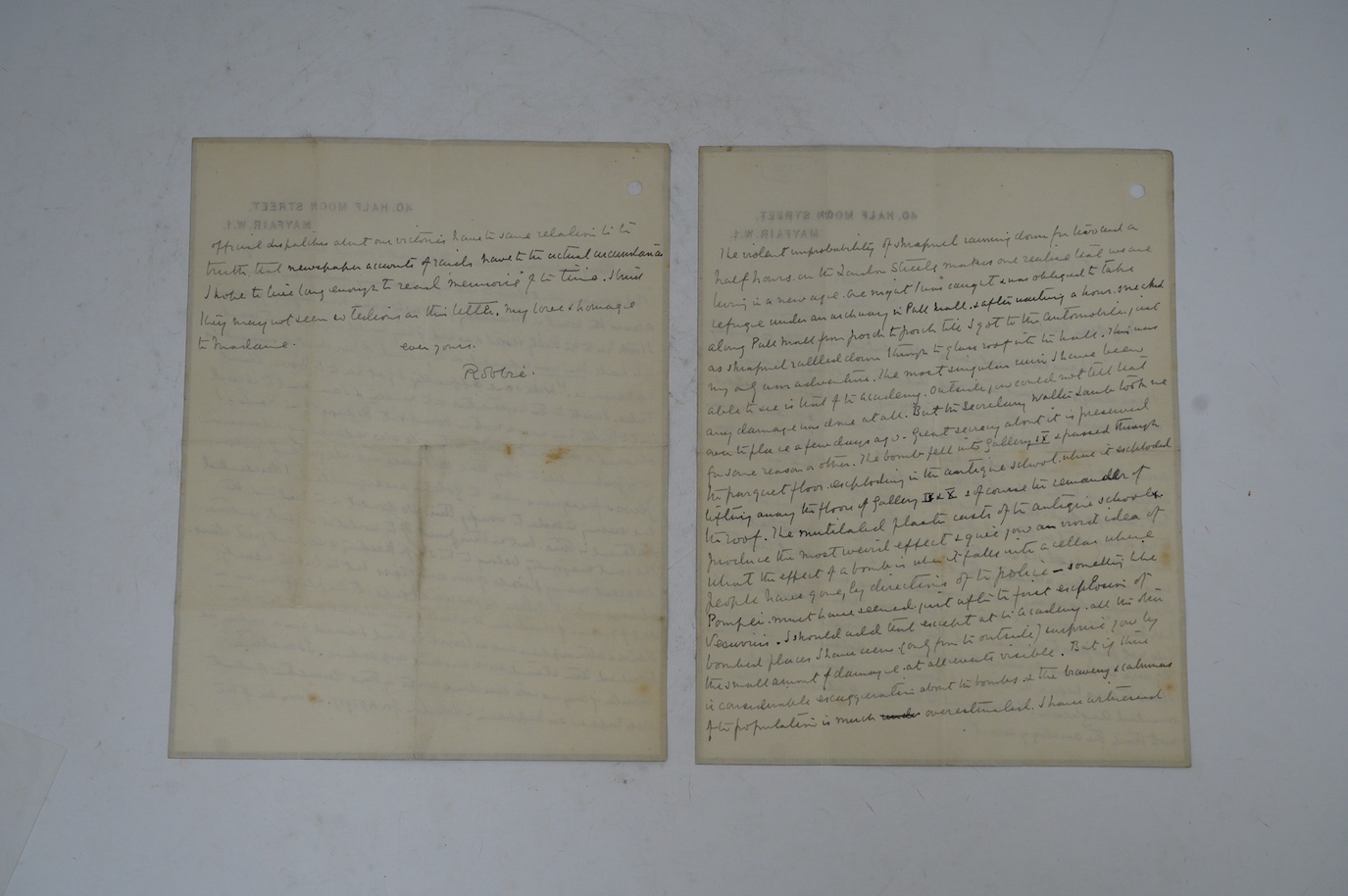 Robbie Ross (1869-1918), ALS to ‘Carlos’, 7 October 1917, 4 pp. Robbie Ross is best known for his relationship with and championing of Oscar Wilde